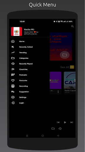 Android application Radio PE: All Peru Stations screenshort