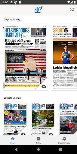 Android application HD E-tidning screenshort