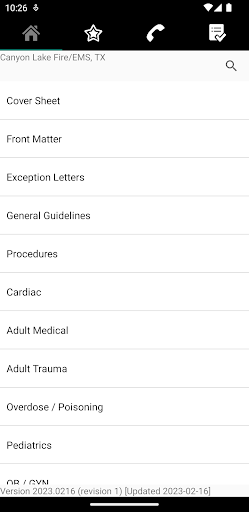 Android application Canyon Lake Fire/EMS screenshort