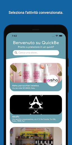 Android application QuickBe screenshort