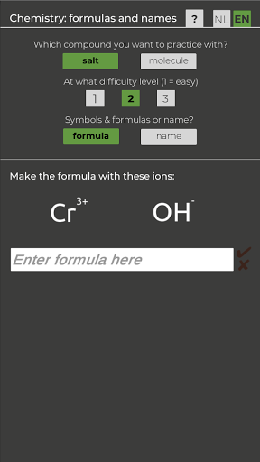 Android application Chemistry formulas & names screenshort