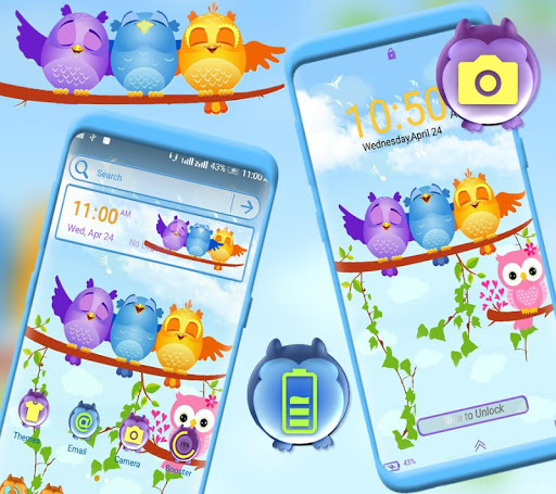 Animated Birds Launcher Theme Screen 3