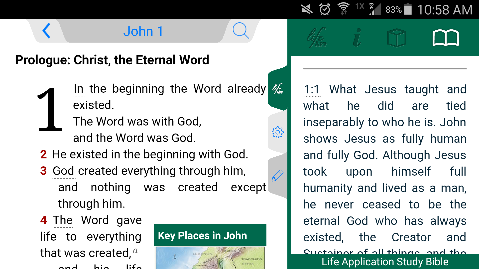 Android application Life Application Study Bible screenshort