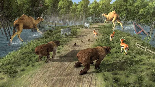 Simulador 3D de ataque de urso