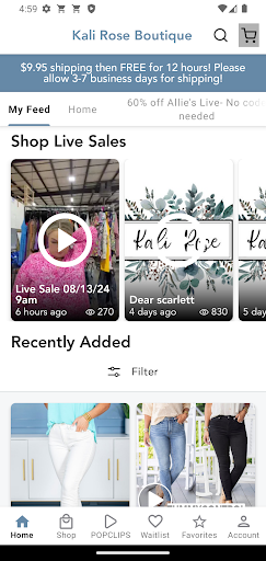 Screenshot of Kali Rose Boutique
