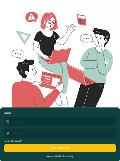 Android application Administrasi Sekolah screenshort