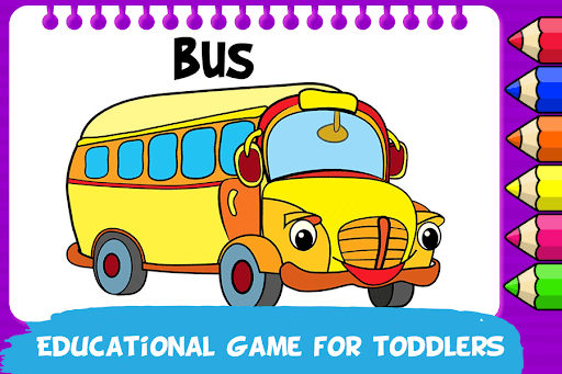Android application Transport Vehicles Coloring screenshort