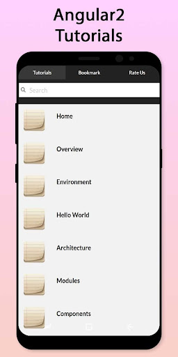 Android application Easy Angular2 Tutorial screenshort
