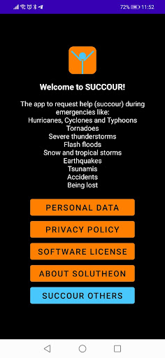 Android application Succour screenshort