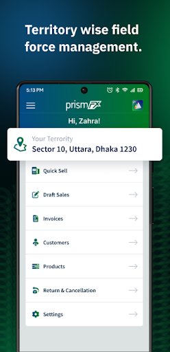 Android application PrismERP Fx screenshort