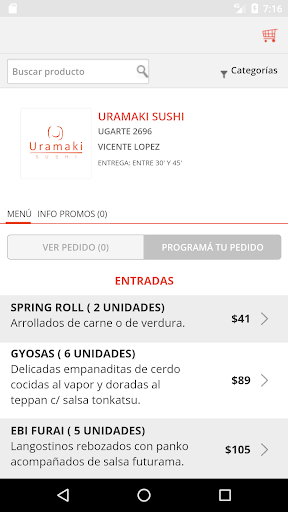 Uramaki Sushi Screen 2