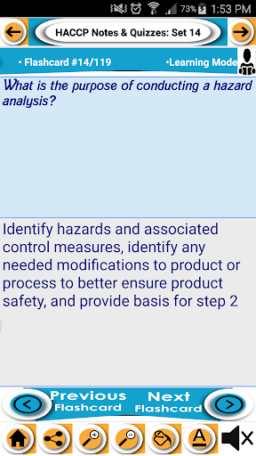 HACCP Exam Review Notes & Quiz Screen 2