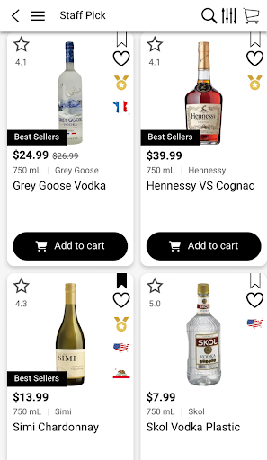 Android application Mawk Wine & Spirits screenshort
