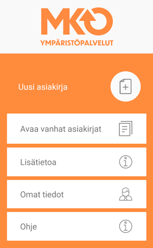 Android application MKO Siirtoasiakirja screenshort