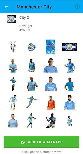 Manchester City Stickers Screen 2
