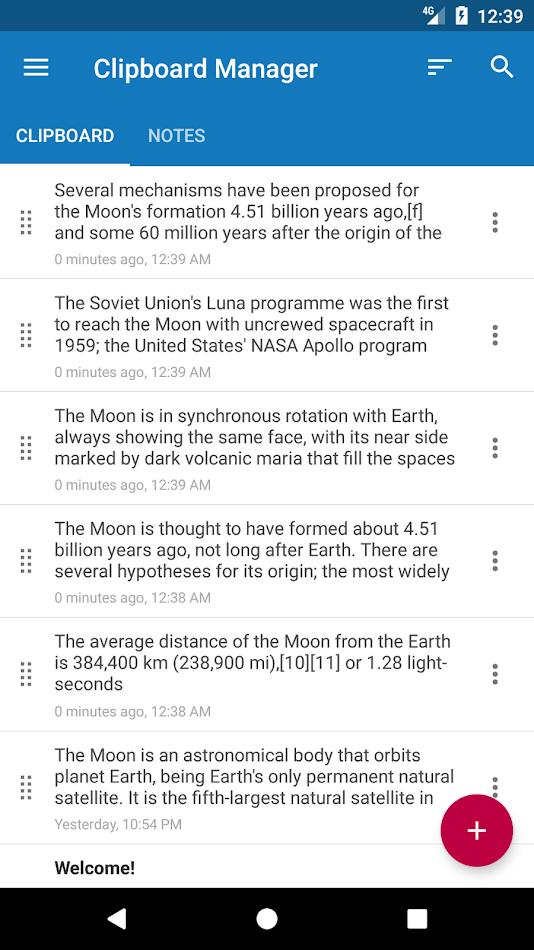 #1. Clipboard Manager Pro (Android) بواسطة: devdnua