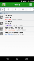 screenshot of QR Droid Private™