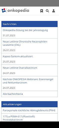 Onkopedia Leitlinienportal Screen 2