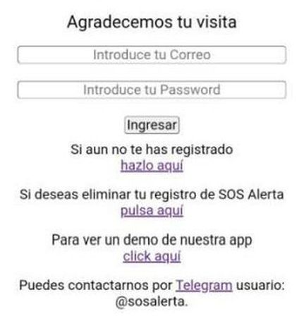 SOS Alerta Screen 2