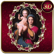 Virgin Mary Crimson 3D Next Launcher theme