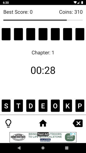 Shuffled Words Screen 2