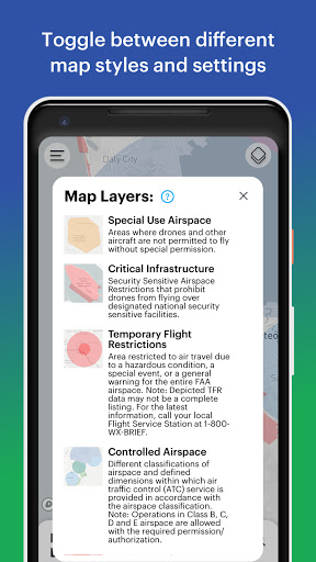 Screenshot of B4UFLY by FAA