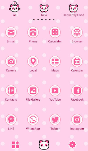 Pink Panda Theme Screen 3