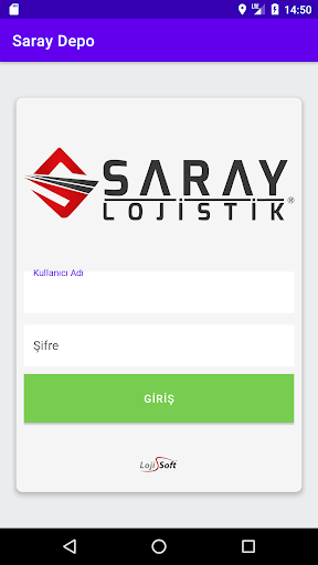 Android application Saray Lojistik Depo Takip screenshort