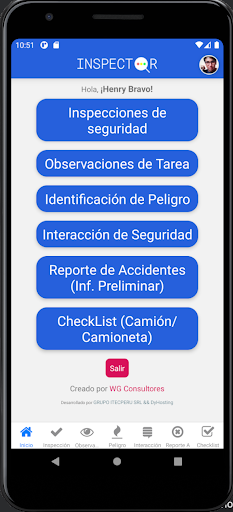 Inspector WG - APP Screen 3