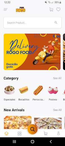 Android application ROGO FOOD screenshort