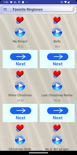 Android application Christmas Nature Ringtones screenshort