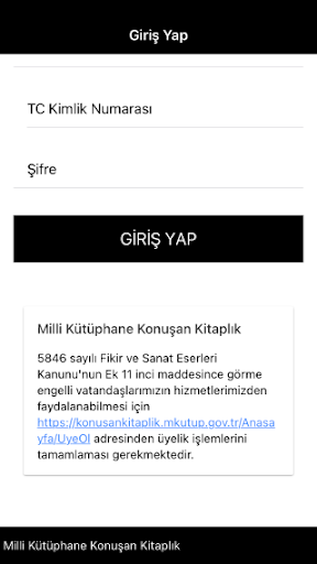 Android application Konuşan Kitaplık screenshort