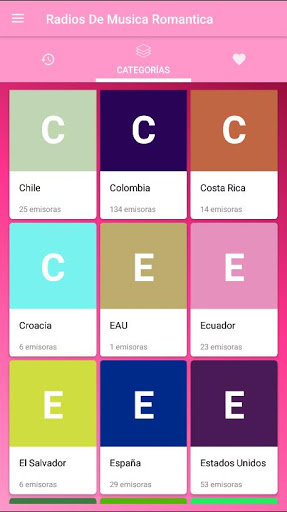 Android application Radios De Musica Romantica screenshort