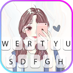 Cute Selfie Girl Keyboard Theme Apk