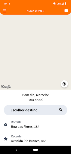 Android application Klick Driver screenshort