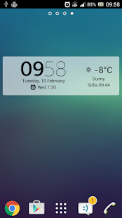 Digital Clock & Weather Widget Screenshot