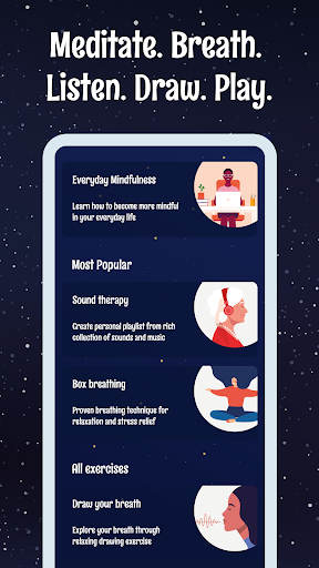 Android application Mind Side: Mindfulness Toolkit screenshort