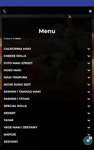 Yumi Sushi Screen 3