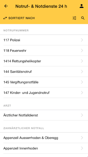 Notruf Appenzell Screen 3