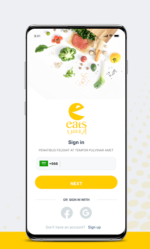 Android application Eats Customer screenshort
