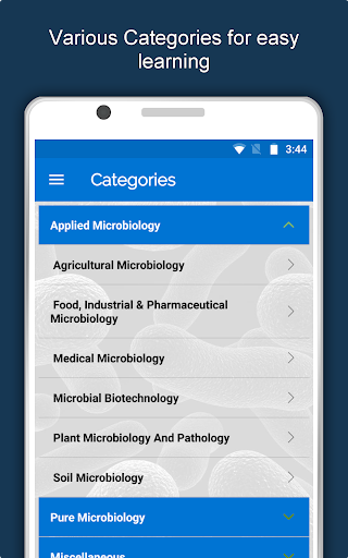 Screenshot of Microbiology Dictionary App