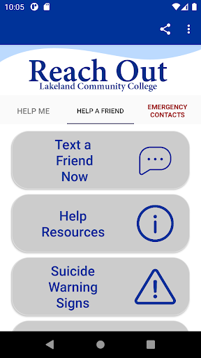 Android application Lakeland CC Reach Out screenshort
