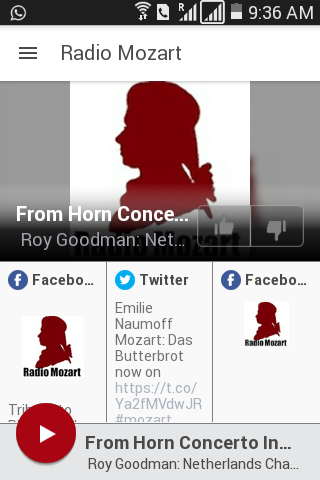 Android application Radio Mozart screenshort