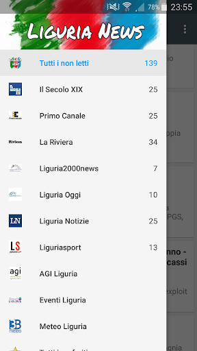 Android application Liguria News screenshort