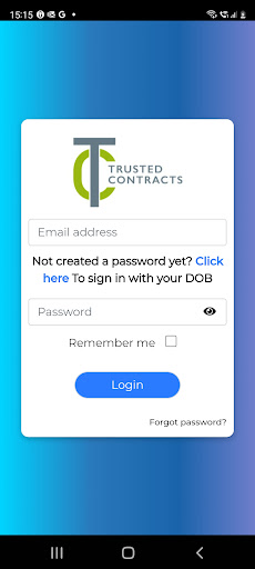 Android application Trusted Contracts E-Timesheets screenshort