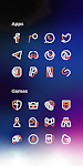 screenshot of Aline Orange: linear icon pack