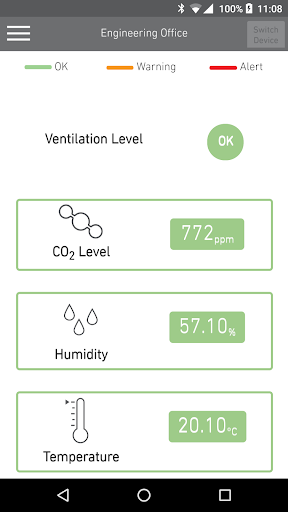 Android application CaDi - CO2 Monitor screenshort