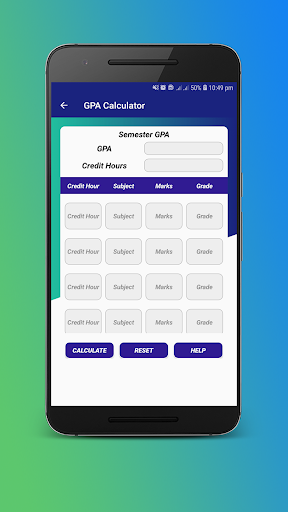Android application BU GPA Calculator 2020 screenshort