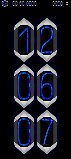 Android application Dark Crystal Night Clock Blue screenshort