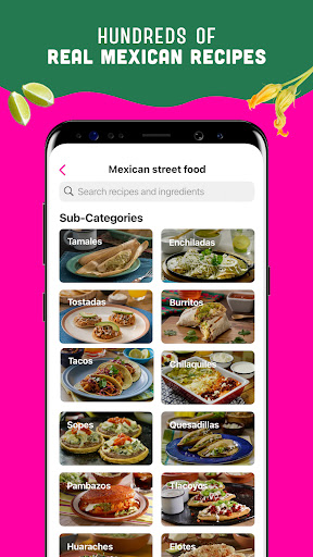 Android application Real Mexican Recipes screenshort